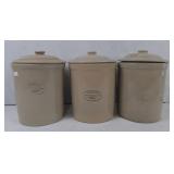 3 Glazed Terracotta pots 11"H 8"Diameter