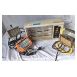 Instant shop heater and 3 shop lights