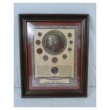 Framed Coins of King George VI 13ï¿½"W 16ï¿½"H