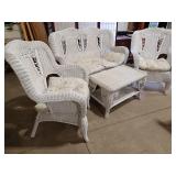 White Wicker Patio set