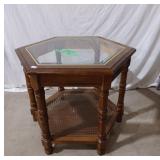 Glass top side table