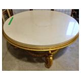 Marble top, golden bottom Coffee Table.
