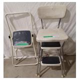 Cï¿½SCO Step stool Chair and steel step Stool