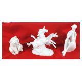 Llardo Polar Bear, Royal Dux lady figurine, and