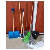 Garden Tools including Leaf Rake, Shovels, & more