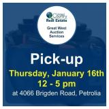 Pickup Thursday, January 16, 2025, at 12-5 pm
