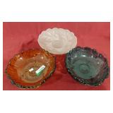3 Large Glass Bowls