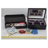 Antique Sewing Box & Pfaft Machine Accessories