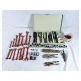 Assorted wrenches, sockets, Vise Grips, Pliers,