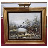 Vintage Bernard Martin Oil on Canvas Painting