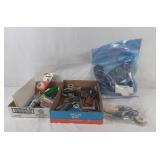 Assortment of hand tools and office supplies