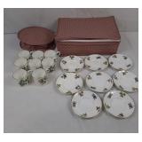 Royal Worcester 16 piece tea set with storage