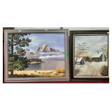 Mountains Landscape Painting by H. Muir and