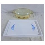 Pyrex casserole dish and corning ware baking dish