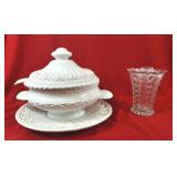 Fancy Soup Tureen "Made in Italy" with ladel