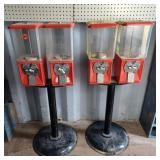 2 gum ball machines. Machines have no keys