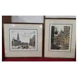 Pair of Roger Hebbelinck Numbered and Framed