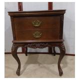 Antique side table with 2 drawers