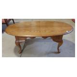 Queen Ann style oak coffee table