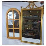 Pair of mirrors. 22" l x 43" h & 18" w x 37 1/2"