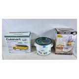 Black & Decker food processor, Rival crock pot,