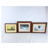 2 Robert Bateman nature prints and 1 nautical