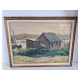 William Fishor oil on canvas. 35" l x 27" h