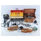 Fishing supplies! Tackle, various reel, Q-Beam