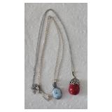 (2) Sterling Silver Chains & Sterling 925