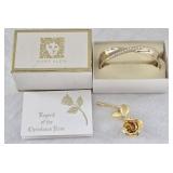 Anne Klein Bracelet & Christmas Rose Brooch