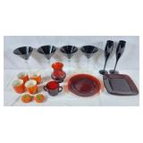 Occupied Japan tomato glasses, tomato S&P
