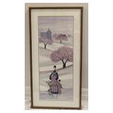 P Buckley Moss 288/1000 Signed Framed 17"ï¿½34"
