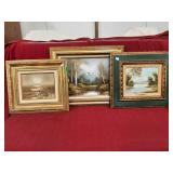 Wallace Signed Oil Painting, Signed Beach