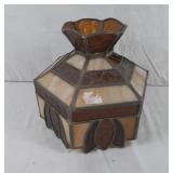 Leaded stained glass lamp shade