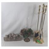 Fireplace mantle decor and 3 set of fireplace