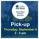 Pickup Thursday, September 4, 2025, at 2-5 pm