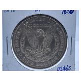 About Uncirculated 1890 U.S.A. One Dollar Coin