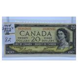 Very Fine 1954 'Devil's Face' Canada Twenty