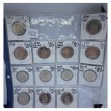 Thirteen Canada 50 Cent Pieces. Most are Choice