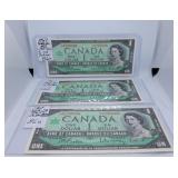 Uncirculated Three in a Row 1967 Canada One