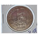 1958 'British Columbia' Canada One Dollar Coin