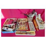Flatware and assorted kitchen utensils