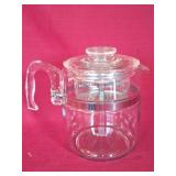 Vintage Pyrex Flameware glass stovetop coffee