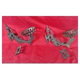 Vintage cast iron sconce brackets