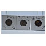 1936, 1948 and 2011 Canada Quarters