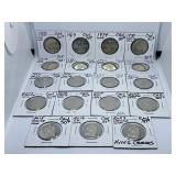 19 Canada 50 Cent Pieces. Most are Choice