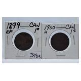1899 and 1900 Canada Pennies