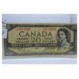 1954 'Devil's Face' Canada Twenty Dollar Bill