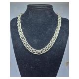 Sterling Plated Chain Necklace. Necklace is 17'