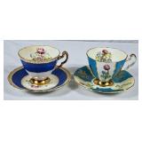 Pair of Vintage Adderley Teacups & Saucers